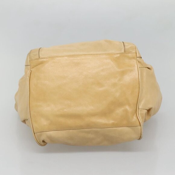 BALENCIAGA The Sunday Hand Bag Leather Beige Auth 132424 - Picture 6 of 16